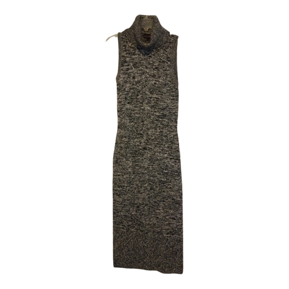 Shapefx Maxi Sweater Dress in Blk/Grey/Wht Heather - Picture 1 of 4